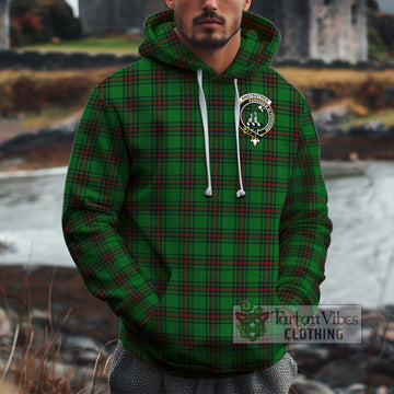 Anstruther Tartan Cotton Hoodie with Family Crest Zip Hoodie - Tartan Vibes Clothing