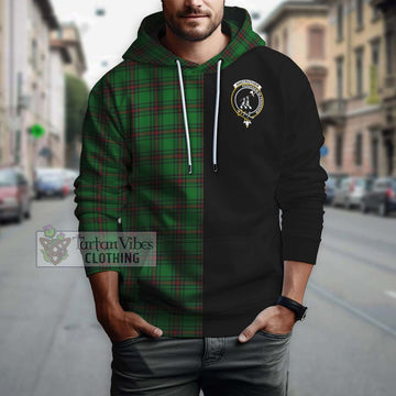 Anstruther Tartan Hoodie with Family Crest and Half Of Me Style Zip Hoodie - Tartan Vibes Clothing