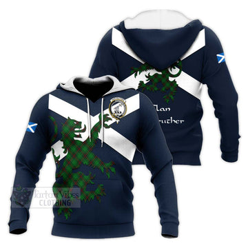 Anstruther Tartan Lion Rampant Knitted Hoodie Proudly Display Your Heritage with Alba Gu Brath and Clan Name Unisex Knitted Pullover Hoodie - Tartan Vibes Clothing