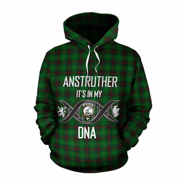 Anstruther Tartan Cotton Hoodie with Family Crest DNA In Me Style Pullover Hoodie XS - Tartan Vibes Clothing