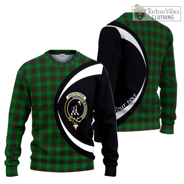 Anstruther Tartan Ugly Sweater with Family Crest Circle Style Unisex - Tartan Vibes Clothing
