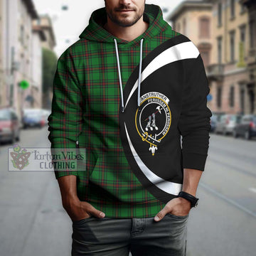 Anstruther Tartan Hoodie with Family Crest Circle Style Zip Hoodie - Tartan Vibes Clothing