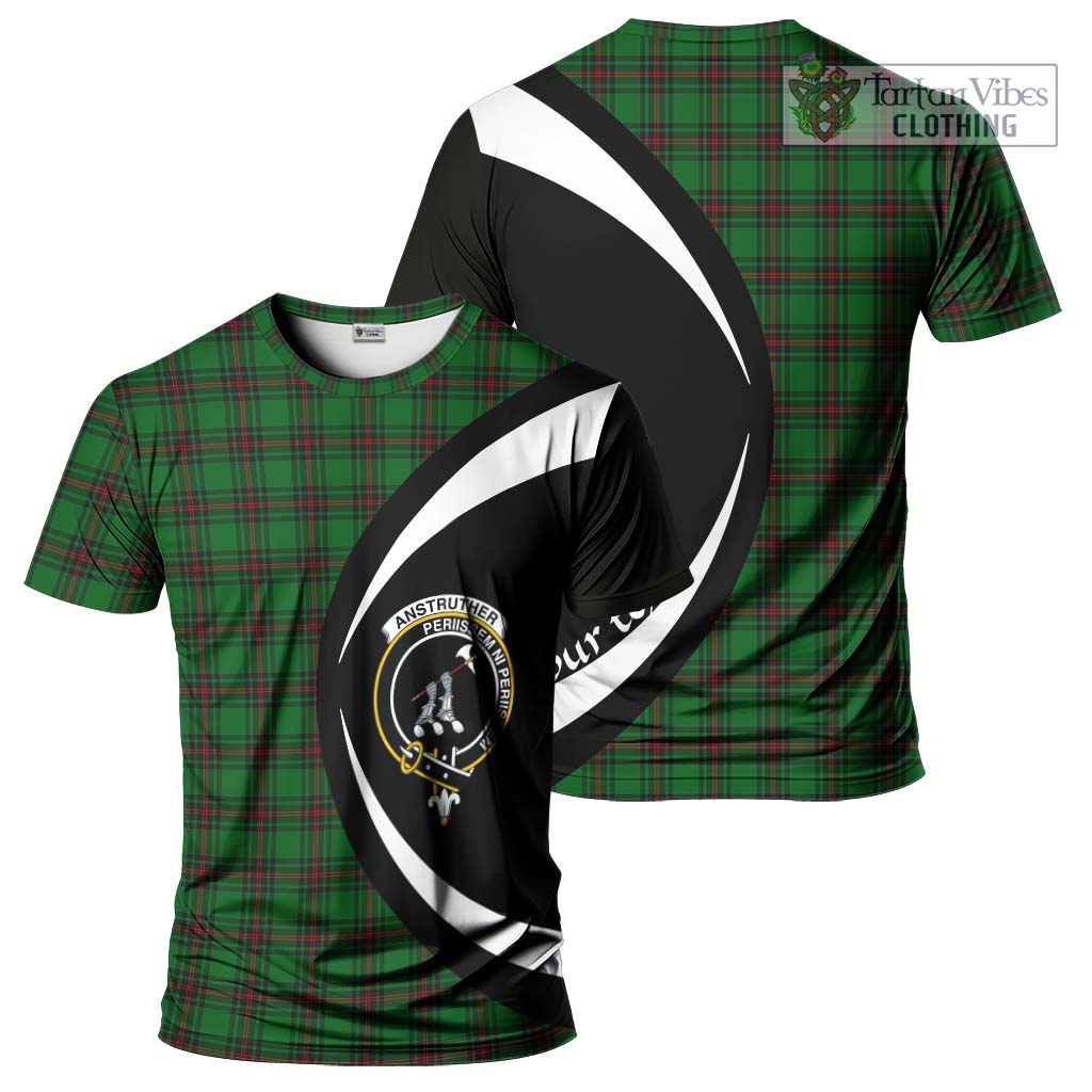 Anstruther Tartan T-Shirt with Family Crest Circle Style Kid's Shirt - Tartan Vibes Clothing