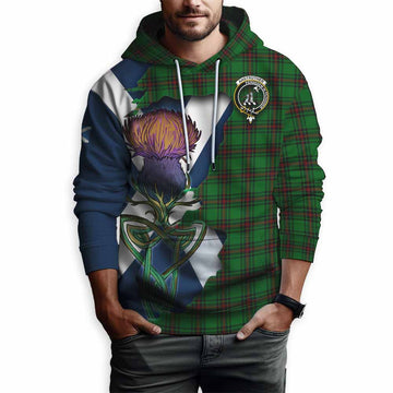 Tartan Vibes Clothing Anstruther Tartan Family Crest Hoodie Scottish Thistle Celtic Inspired