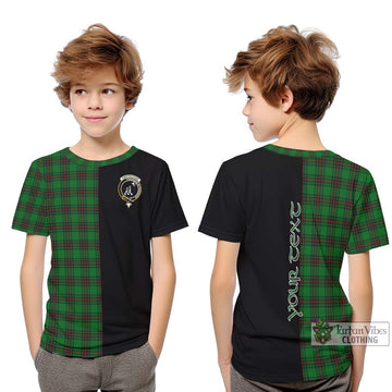 Anstruther Tartan Kid T-Shirt with Family Crest and Half Of Me Style Youth XL Size14 - Tartan Vibes Clothing