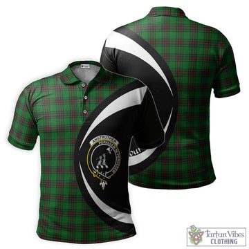 Anstruther Tartan Men's Polo Shirt with Family Crest Circle Style Kid - Tartan Vibes Clothing