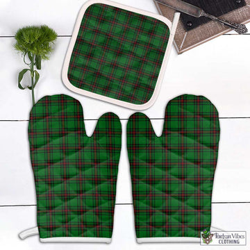 Anstruther Tartan Combo Oven Mitt & Pot-Holder Combo 2 Oven Mitt & 1 Pot-Holder Black - Tartan Vibes Clothing
