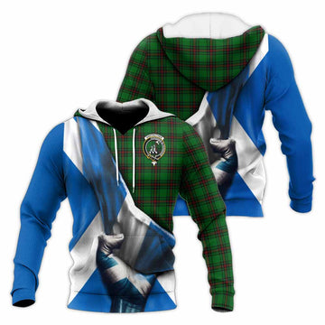 Anstruther Tartan Knitted Hoodie with Family Crest Scotland Patriotic Style Unisex Knitted Pullover Hoodie - Tartan Vibes Clothing