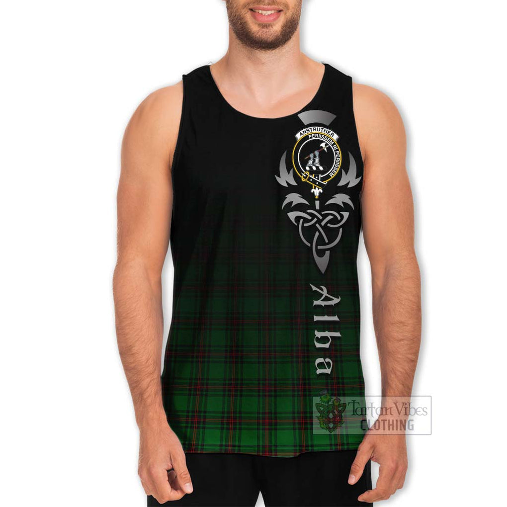 Anstruther Tartan Men's Tank Top Featuring Alba Gu Brath Family Crest Celtic Inspired Men - Tartan Vibes Clothing