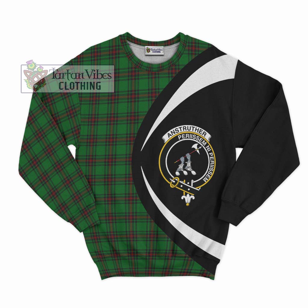 Anstruther Tartan Sweatshirt with Family Crest Circle Style Unisex - Tartan Vibes Clothing