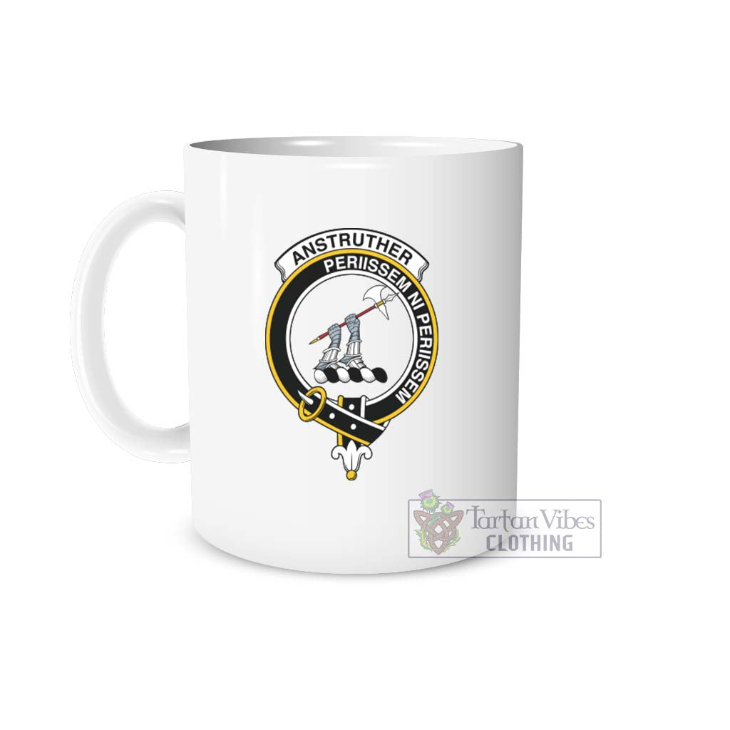 Anstruther Family Crest Ceramic Mug White - 2D-tartanvibesclothing