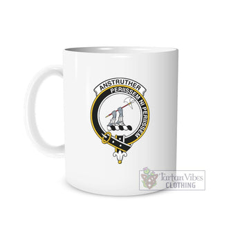 Anstruther Family Crest Ceramic Mug White - 2D-tartanvibesclothing