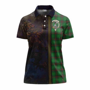 Anstruther Tartan Family Crest Women's Polo Shirt Alba Gu Brath Be Brave Lion Ancient Style Women - Tartan Vibes Clothing