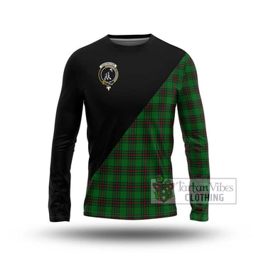 Anstruther Tartan Long Sleeve T-Shirt with Family Crest and Military Logo Style Unisex - Tartan Vibes Clothing
