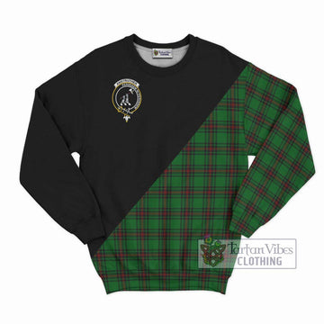 Anstruther Tartan Sweatshirt with Family Crest and Military Logo Style - Tartan Vibes Clothing