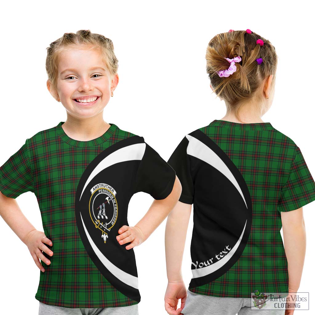 Anstruther Tartan Kid T-Shirt with Family Crest Circle Style - Tartan Vibes Clothing