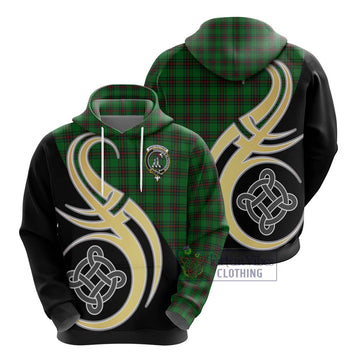 Anstruther Tartan Hoodie with Family Crest and Celtic Symbol Style - Tartan Vibes Clothing