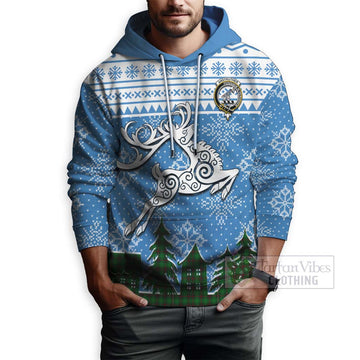 Anstruther Clan Christmas Hoodie Celtic Reindeer Style - Tartan Vibes Clothing