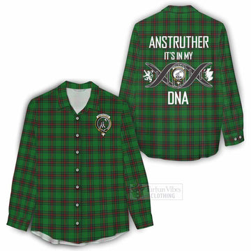 Anstruther Tartan Women's Casual Shirt with Family Crest DNA In Me Style - Tartan Vibes Clothing