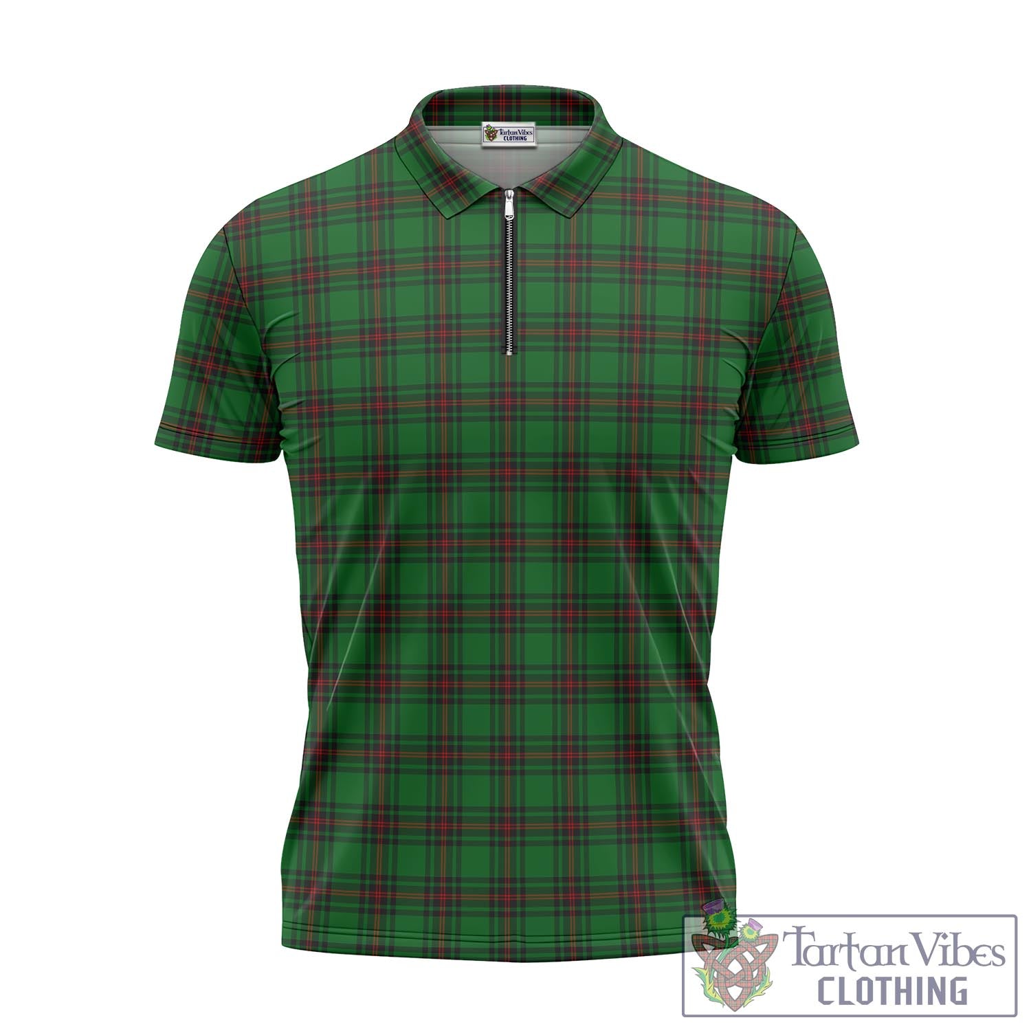 Anstruther Tartan Zipper Polo Shirt - Tartan Vibes Clothing
