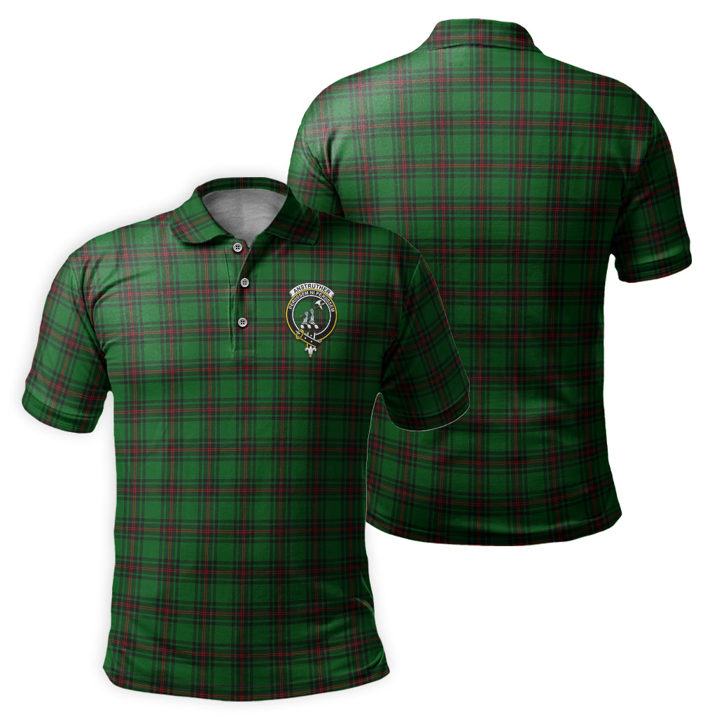 Anstruther Tartan Men's Polo Shirt with Family Crest - Tartanvibesclothing