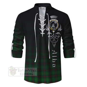 Anstruther Tartan Ghillie Kilt Shirt Featuring Alba Gu Brath Family Crest Celtic Inspired - Tartan Vibes Clothing