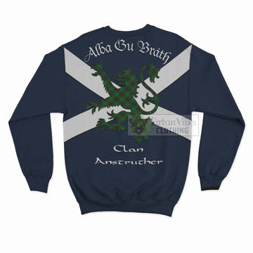 Anstruther Tartan Lion Rampant Sweatshirt Proudly Display Your Heritage with Alba Gu Brath and Clan Name - Tartan Vibes Clothing