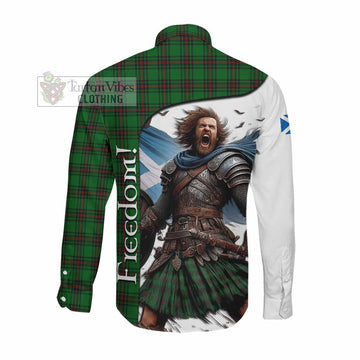 Anstruther Crest Tartan Long Sleeve Button Shirt Inspired by the Freedom of Scottish Warrior Men's Shirt - Tartan Vibes Clothing