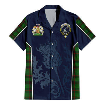 Anstruther Tartan Hawaiian Shirt with Family Crest and Scottish Thistle Vibes Sport Style - Tartan Vibes Clothing