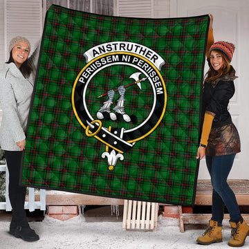Anstruther Tartan Quilt with Family Crest