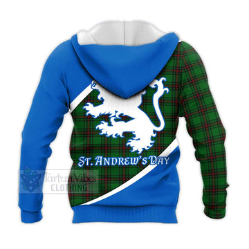 Anstruther Family Crest Tartan Knitted Hoodie Celebrate Saint Andrew's Day in Style - Tartan Vibes Clothing