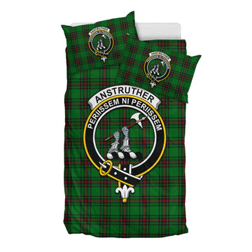 Anstruther Tartan Bedding Set with Family Crest - Tartan Vibes Clothing