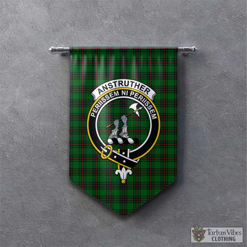 Anstruther Tartan Gonfalon, Tartan Banner with Family Crest - Tartan Vibes Clothing