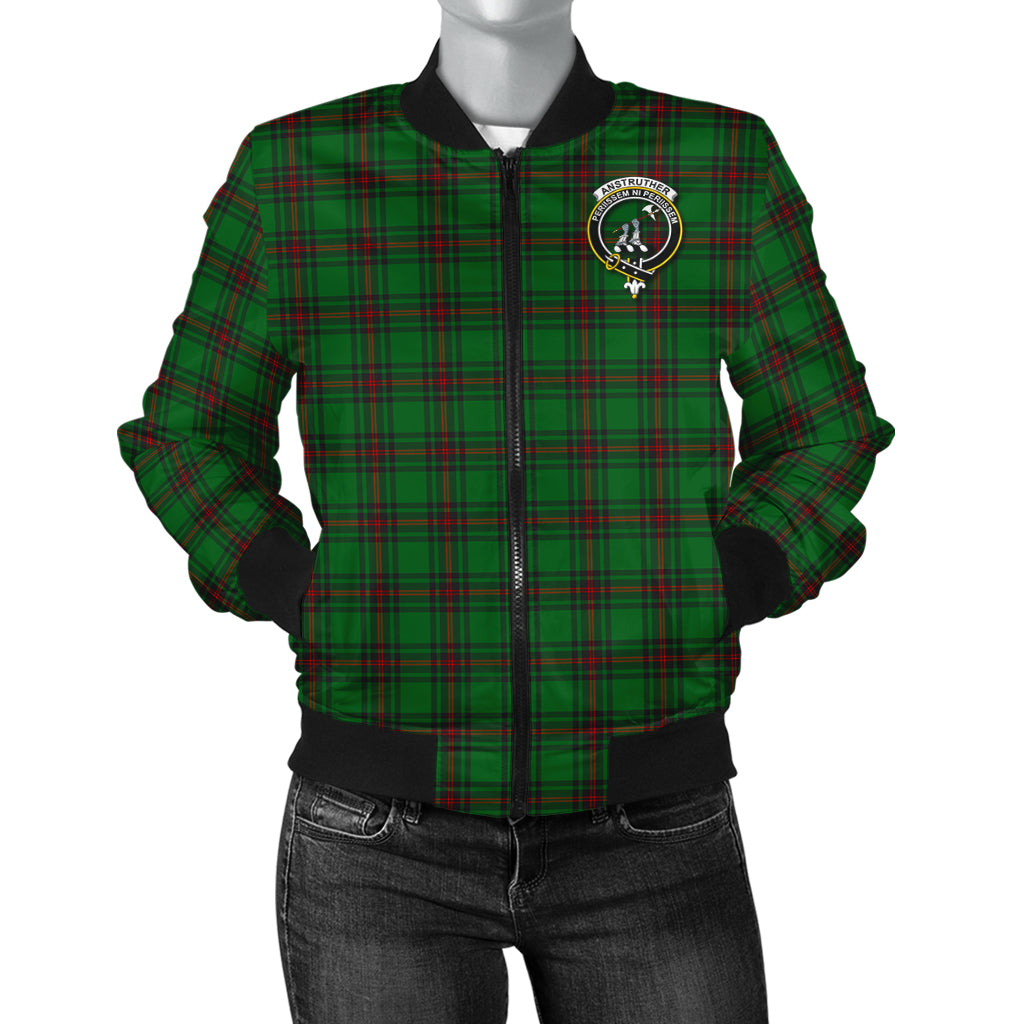 Anstruther Tartan Bomber Jacket with Family Crest - Tartanvibesclothing