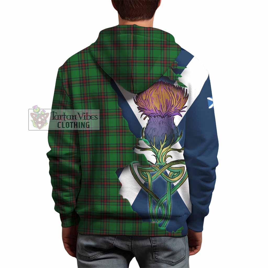 Tartan Vibes Clothing Anstruther Tartan Family Crest Hoodie Scottish Thistle Celtic Inspired