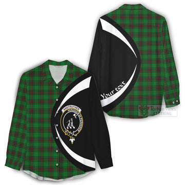 Anstruther Tartan Women's Casual Shirt with Family Crest Circle Style - Tartan Vibes Clothing