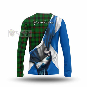 Anstruther Tartan Long Sleeve T-Shirt with Family Crest Scotland Patriotic Style - Tartan Vibes Clothing