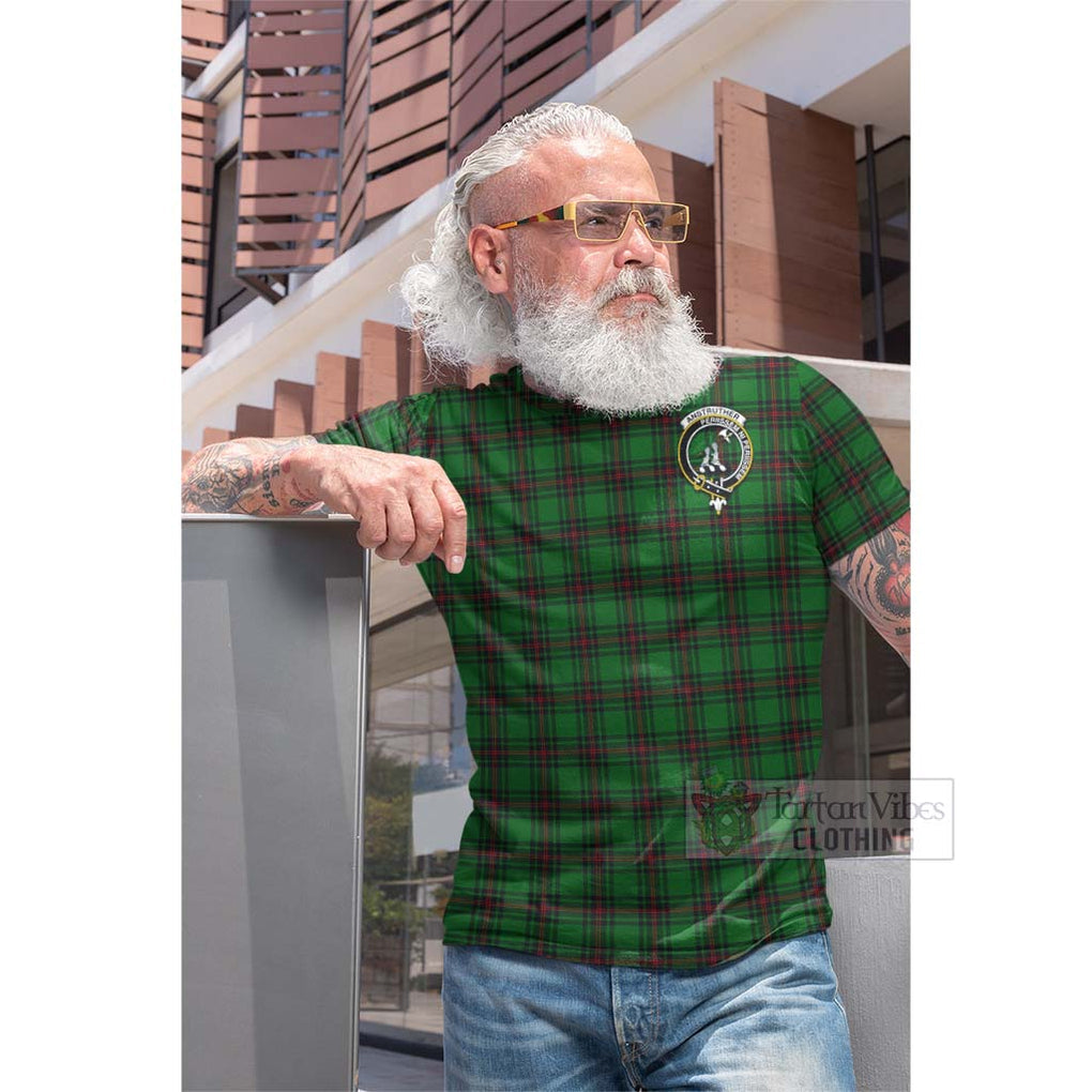 Anstruther Tartan Cotton T-shirt with Family Crest Celtic Skull Style - Tartan Vibes Clothing