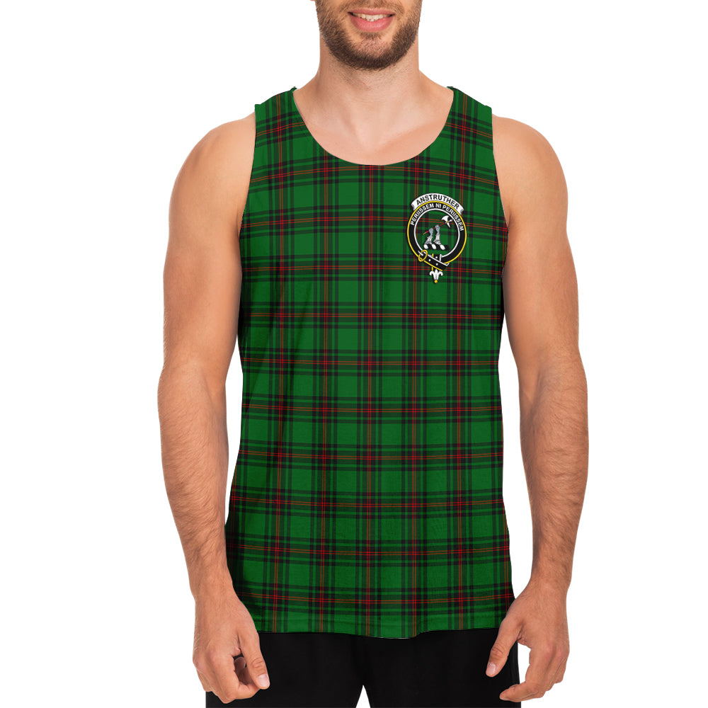 Anstruther Tartan Mens Tank Top with Family Crest - Tartan Vibes Clothing