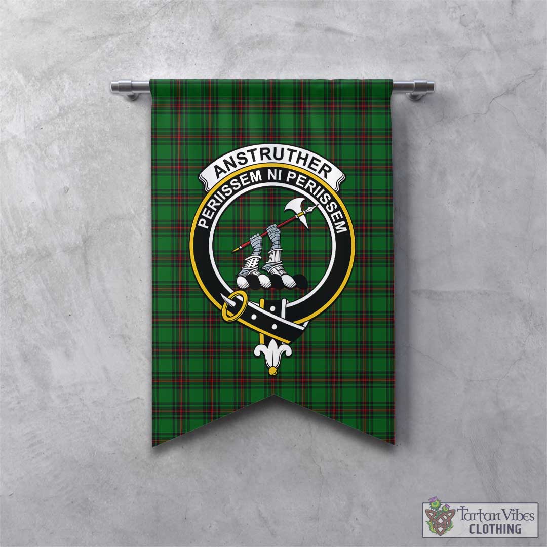Anstruther Tartan Gonfalon, Tartan Banner with Family Crest - Tartan Vibes Clothing