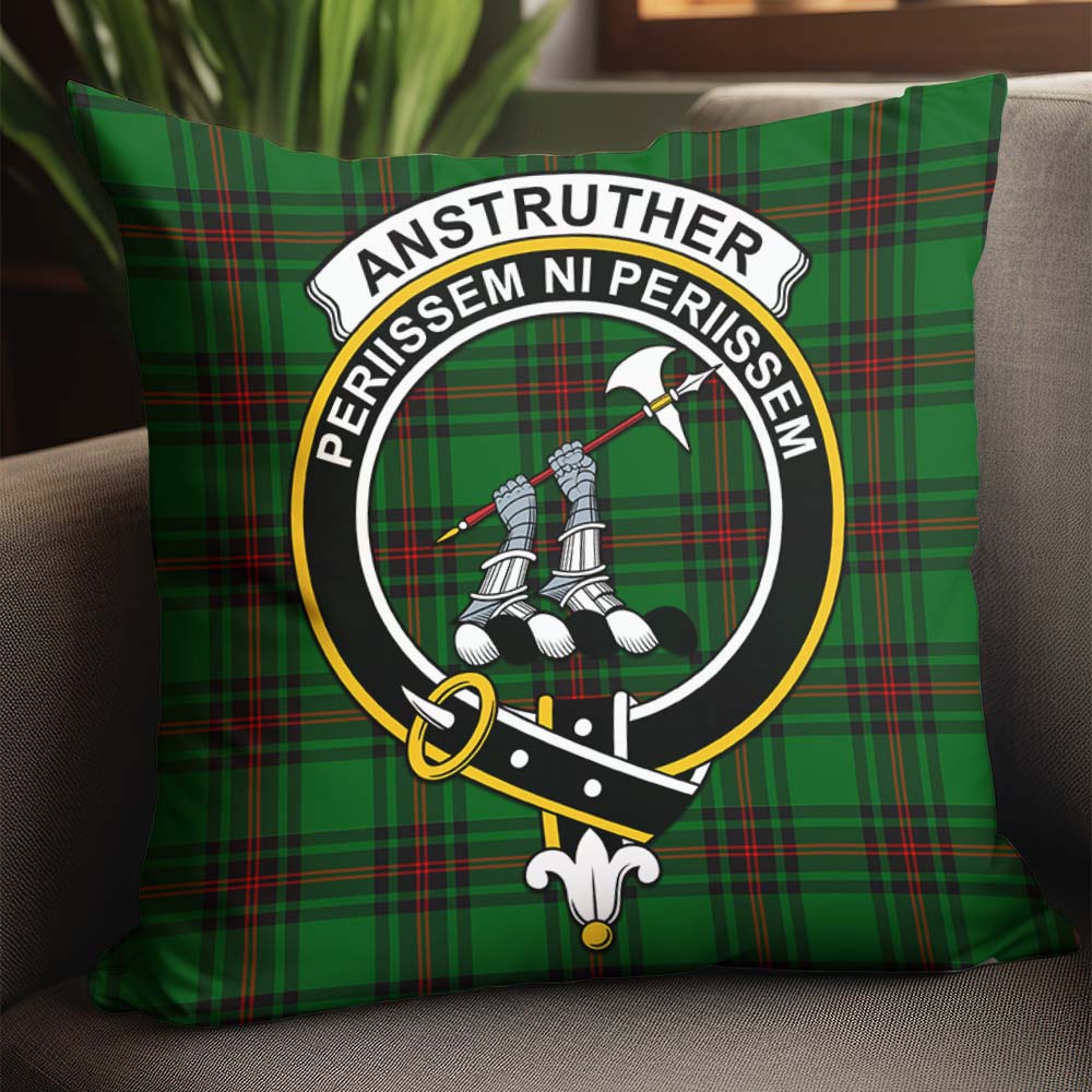 Anstruther Tartan Pillow Cover with Family Crest - Tartan Vibes Clothing