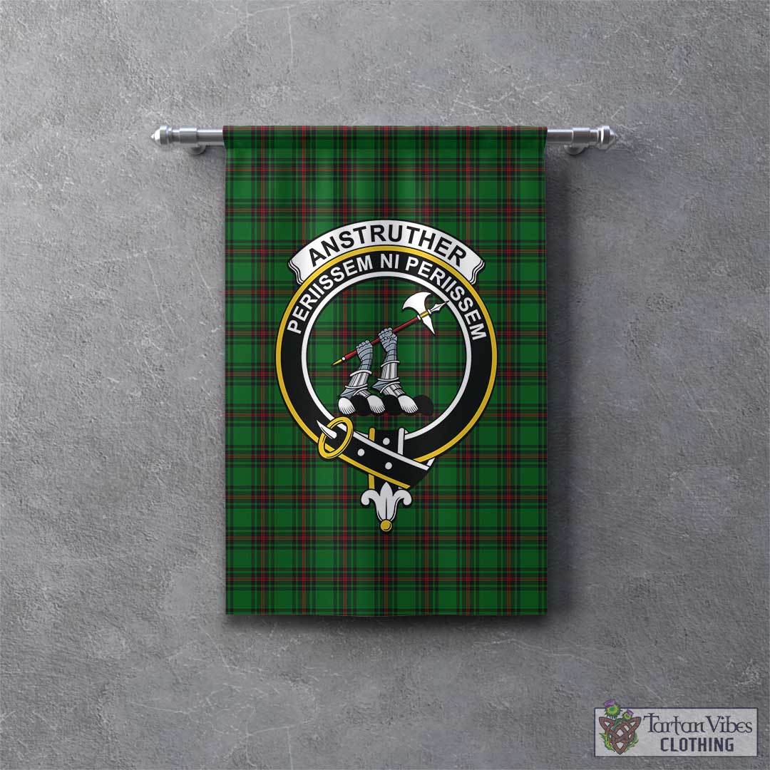 Anstruther Tartan Gonfalon, Tartan Banner with Family Crest - Tartan Vibes Clothing