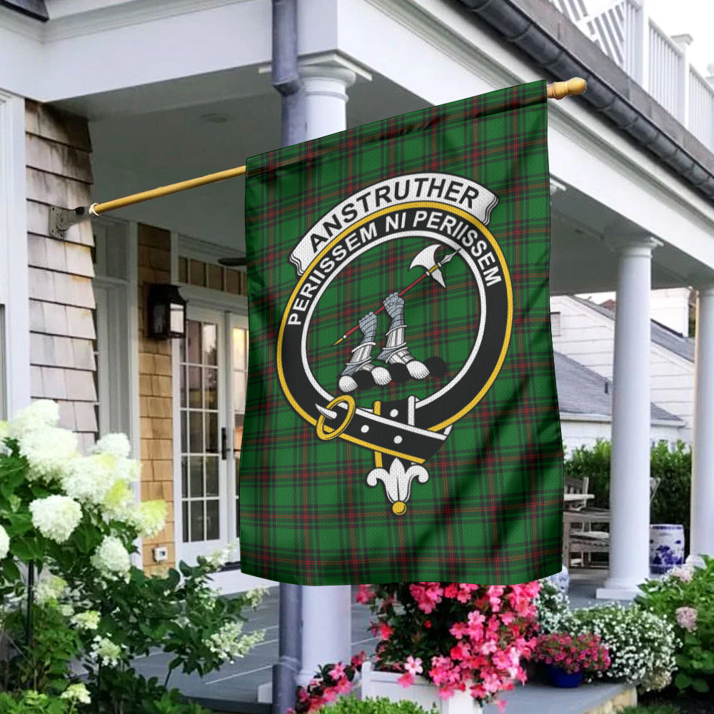 Anstruther Tartan Flag with Family Crest - Tartan Vibes Clothing