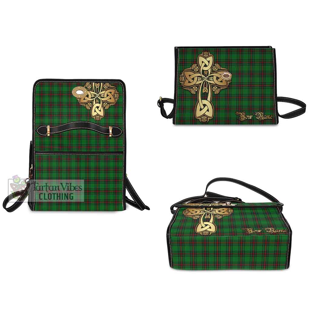 Tartan Vibes Clothing Anstruther Tartan Waterproof Canvas Bag Golden Thistle Celtic Cross Style