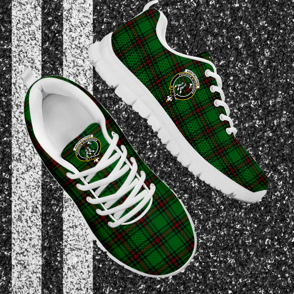 Anstruther Tartan Sneakers with Family Crest - Tartanvibesclothing