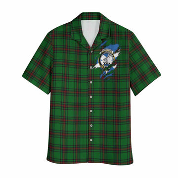 Anstruther Clan Crest In Me Tartan Hawaiian Shirt Scotland Flag Style