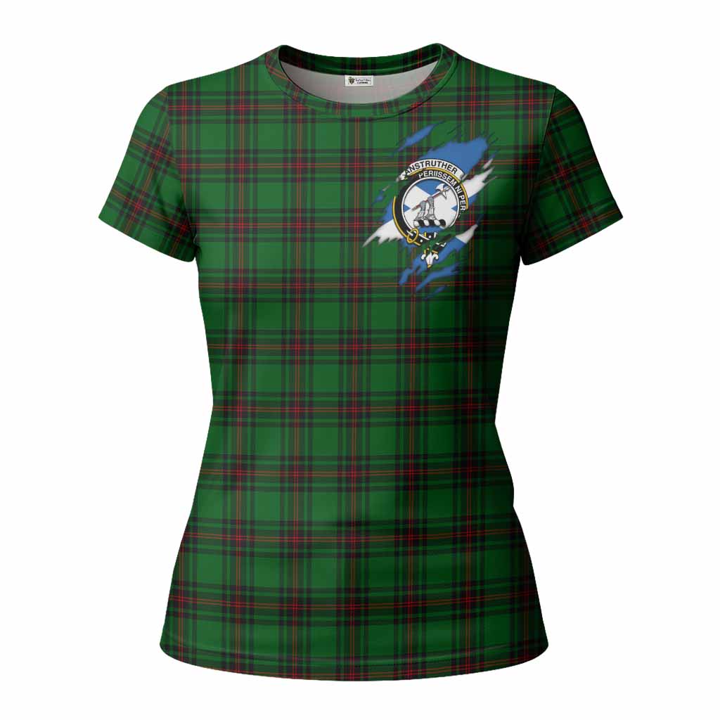 Anstruther Clan Crest In Me Tartan Women T shirt Scotland Flag Style