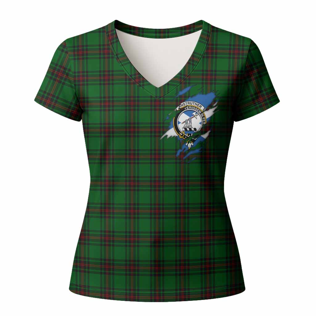 Anstruther Clan Crest In Me Tartan Women T shirt Scotland Flag Style