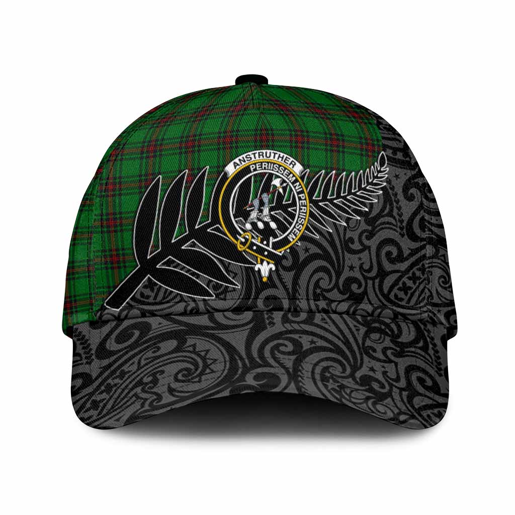 Anstruther Crest Tartan Classic Cap with New Zealand Silver Fern Half Style