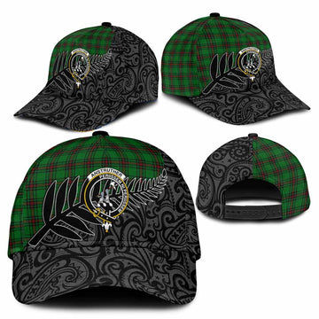 Anstruther Crest Tartan Classic Cap with New Zealand Silver Fern Half Style
